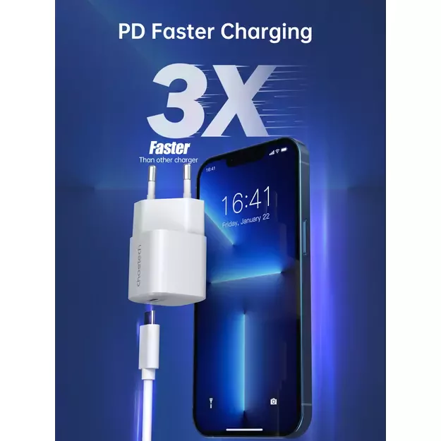 Choetech PD5007 USB-C PD 30W GaN wall charger - white 2