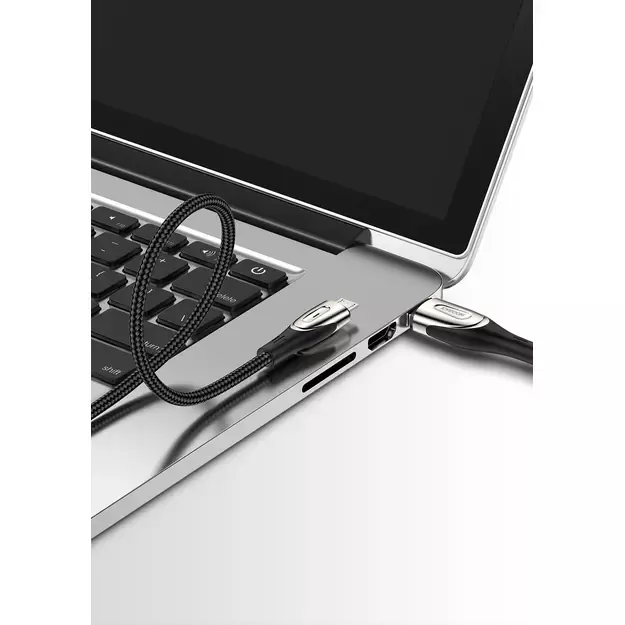 Joyroom Sharp Series S-M411 USB-A / micro USB 3A 1.2m Cable with Charging Indicator - Black 6