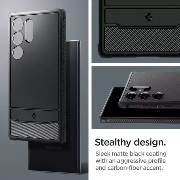 Spigen Rugged Armor Case for Samsung Galaxy S24 Ultra - Matte Black 21