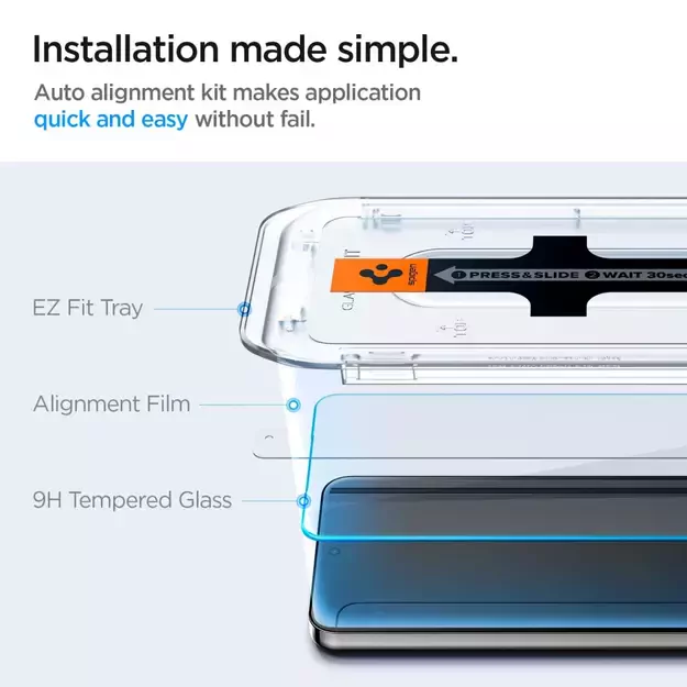 Spigen Glas.tR EZ Fit tempered glass for Samsung Galaxy S24 - 2 pcs. 19
