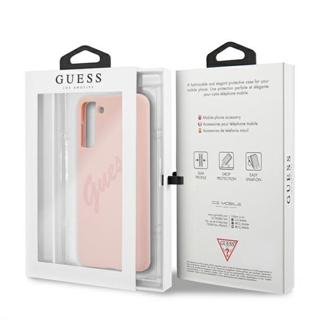 Guess GUHCS21MLSVSPI S21+ G996 pink/pink hardcase Script Vintage 7