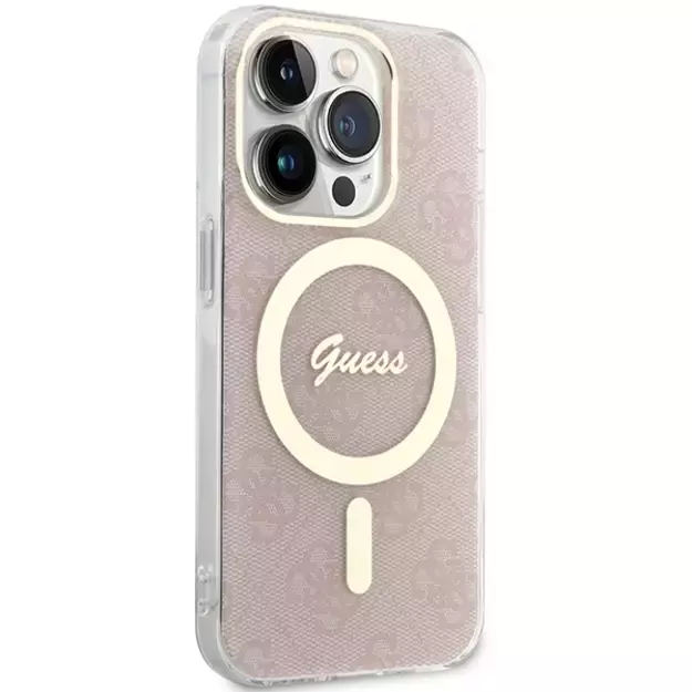 Guess IML 4G MagSafe case for iPhone 15 Pro - pink 10