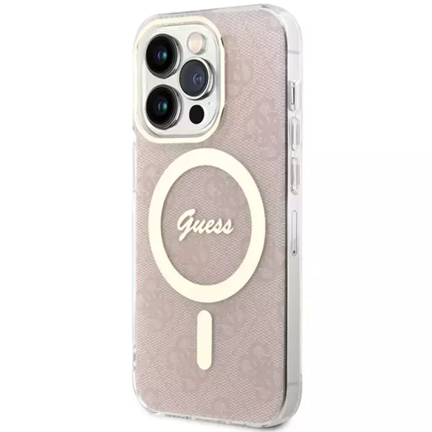 Guess IML 4G MagSafe case for iPhone 15 Pro - pink 8