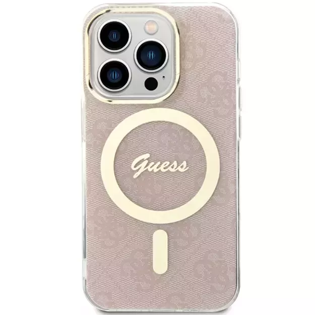 Guess IML 4G MagSafe case for iPhone 15 Pro - pink 9