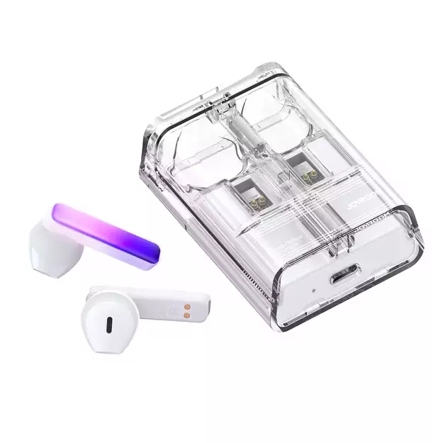 TWS Joyroom JR-TC1 IceLens Series wireless headphones with LED lights - white 1