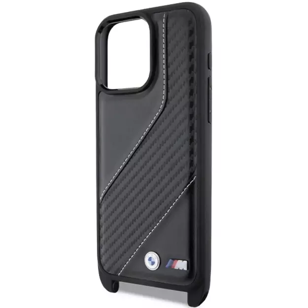 BMW M Edition Carbon Stripe &amp  Strap case for iPhone 15 Pro Max - black 4
