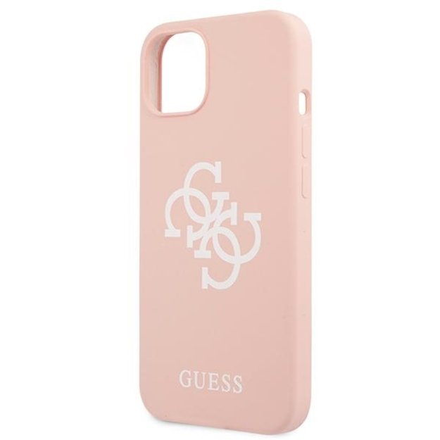 Guess GUHCP13SLS4GWPI iPhone 13 mini 5.4&quot  pink/pink hard case Silicone 4G Logo 12