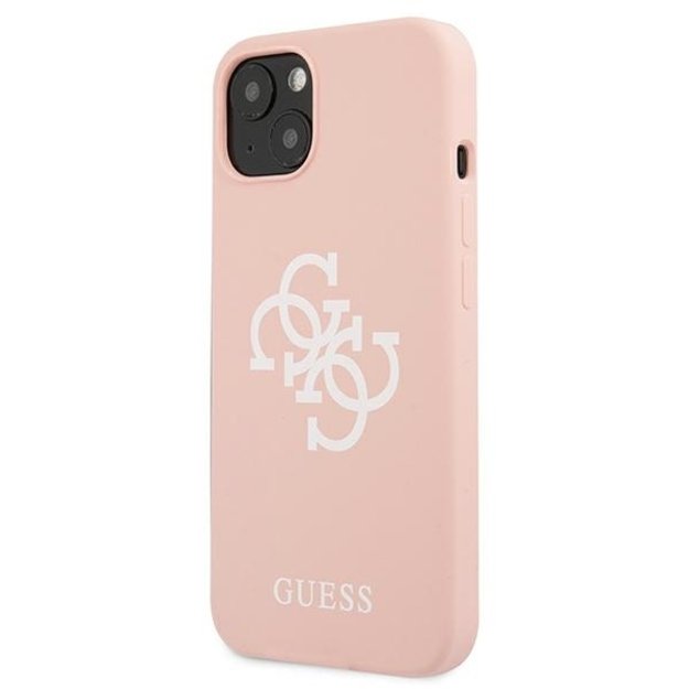Guess GUHCP13SLS4GWPI iPhone 13 mini 5.4&quot  pink/pink hard case Silicone 4G Logo 8