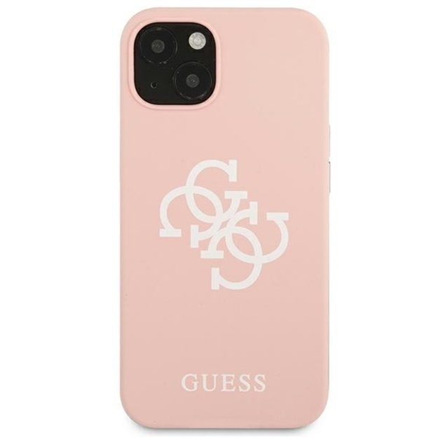 Guess GUHCP13SLS4GWPI iPhone 13 mini 5.4&quot  pink/pink hard case Silicone 4G Logo 9