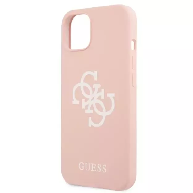 Guess GUHCP13SLS4GWPI iPhone 13 mini 5.4&quot  pink/pink hard case Silicone 4G Logo 5