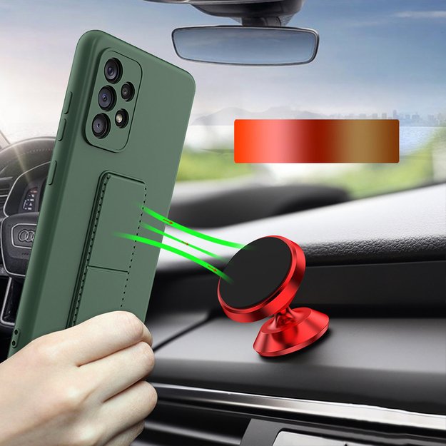 Wozinsky Kickstand Case Silicone Stand Cover for Xiaomi Redmi Note 11 Pro red 6