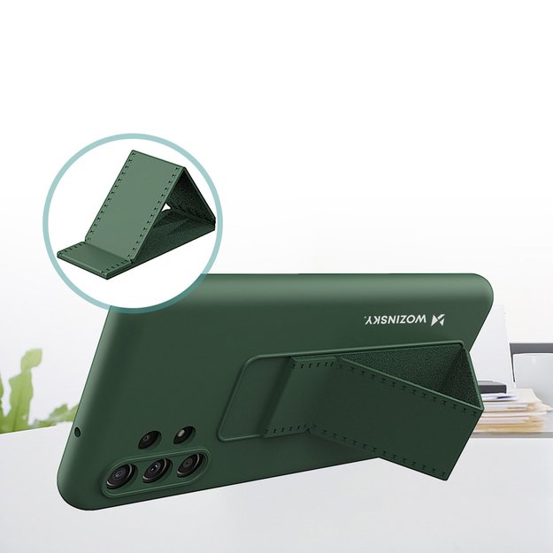 Wozinsky Kickstand Case Silicone Stand Cover for Xiaomi Redmi Note 11 Pro red 4