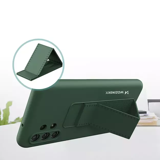 Wozinsky Kickstand Case Silicone Stand Cover for Xiaomi Redmi Note 11 Pro red 17
