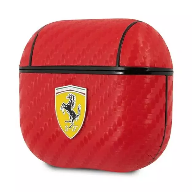 Ferrari FESA3CARE AirPods 3 cover red/red On Track PU Carbon 4