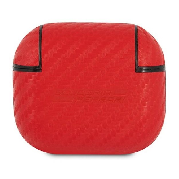 Ferrari FESA3CARE AirPods 3 cover red/red On Track PU Carbon 1