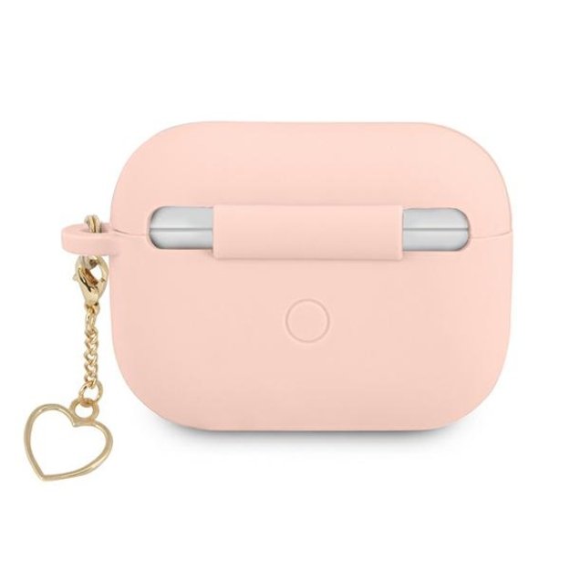 Guess GUAPLSCHSP AirPods Pro cover pink/pink Silicone Charm Heart Collection 1