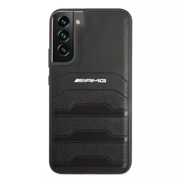 AMG AMHCS22MGSEBK S22+ S906 czarny/black hardcase Leather Debossed Lines 9