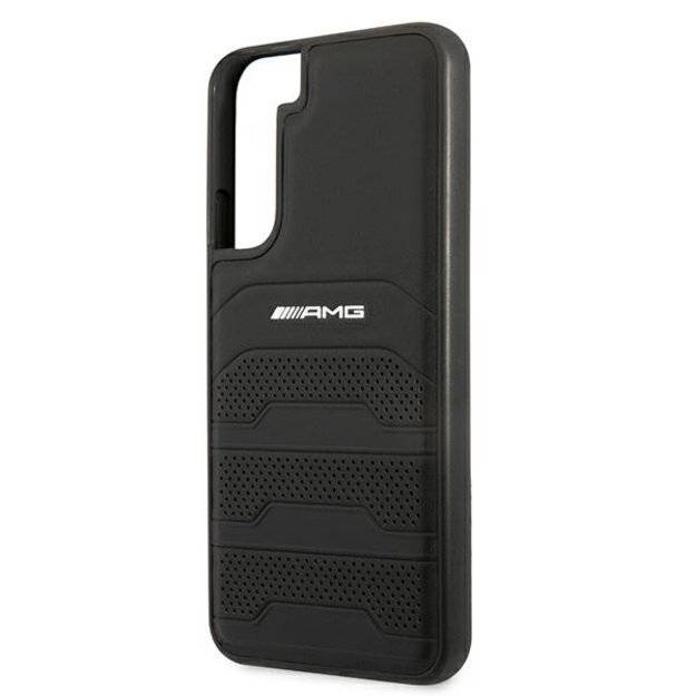 AMG AMHCS22MGSEBK S22+ S906 czarny/black hardcase Leather Debossed Lines 5
