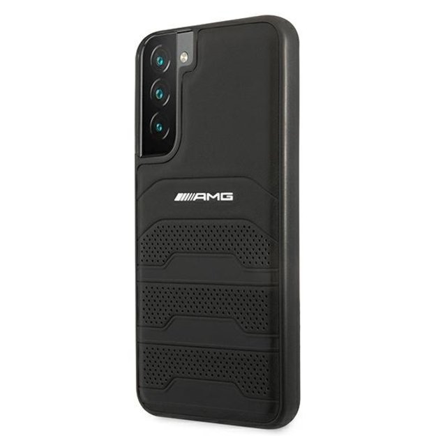 AMG AMHCS22MGSEBK S22+ S906 czarny/black hardcase Leather Debossed Lines 1