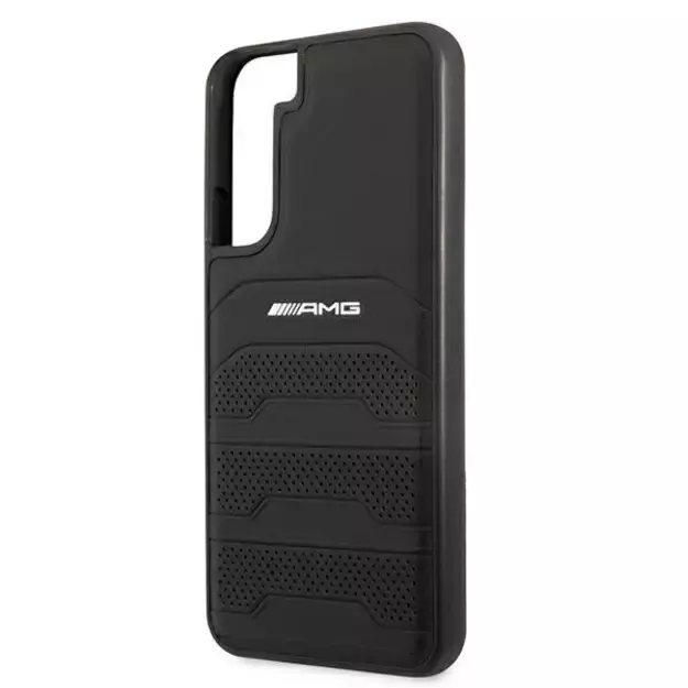 AMG AMHCS22MGSEBK S22+ S906 czarny/black hardcase Leather Debossed Lines 12