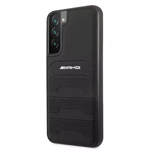 AMG AMHCS22MGSEBK S22+ S906 czarny/black hardcase Leather Debossed Lines 8