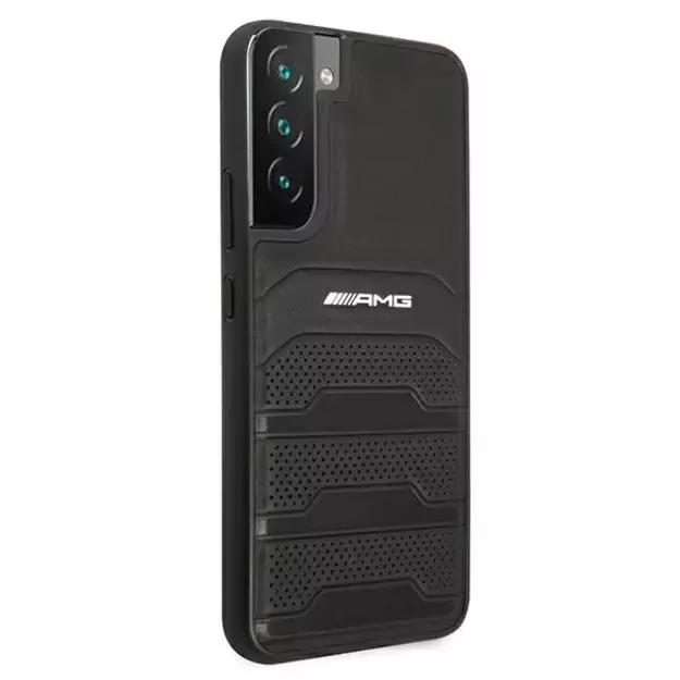 AMG AMHCS22MGSEBK S22+ S906 czarny/black hardcase Leather Debossed Lines 10