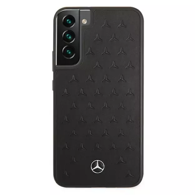Mercedes MEHCS22MPSQBK S22+ S906 czarny/black hardcase Leather Stars Pattern 2