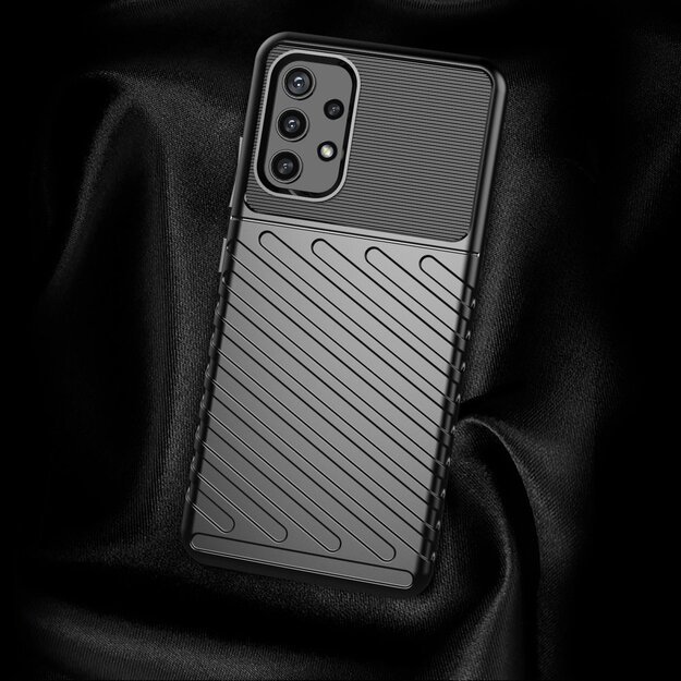 Thunder Case Flexible Tough Rugged Cover TPU Case for Samsung Galaxy A32 5G blue 5