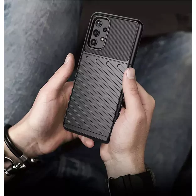 Thunder Case Flexible Tough Rugged Cover TPU Case for Samsung Galaxy A32 5G blue 23