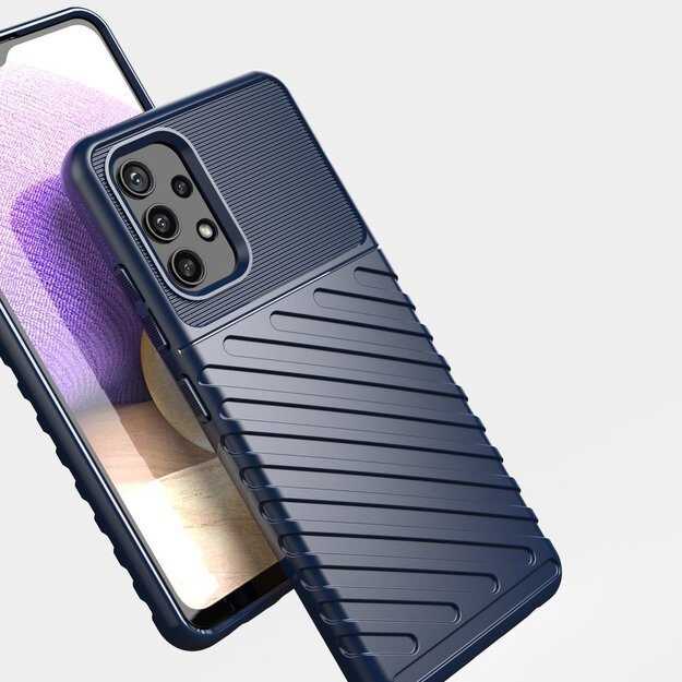 Thunder Case Flexible Tough Rugged Cover TPU Case for Samsung Galaxy A32 5G blue 8