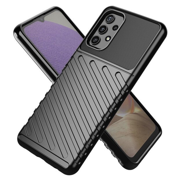 Thunder Case Flexible Tough Rugged Cover TPU Case for Samsung Galaxy A32 5G blue 14