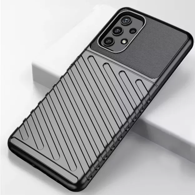 Thunder Case Flexible Tough Rugged Cover TPU Case for Samsung Galaxy A32 5G blue 1