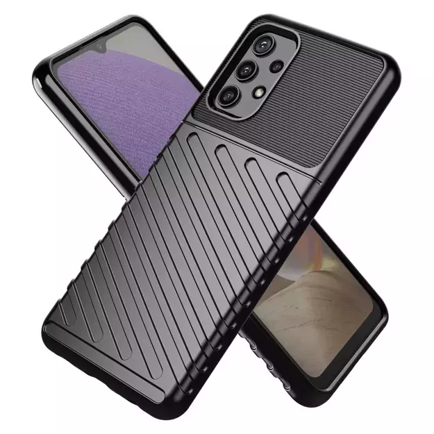 Thunder Case Flexible Tough Rugged Cover TPU Case for Samsung Galaxy A32 5G blue 28