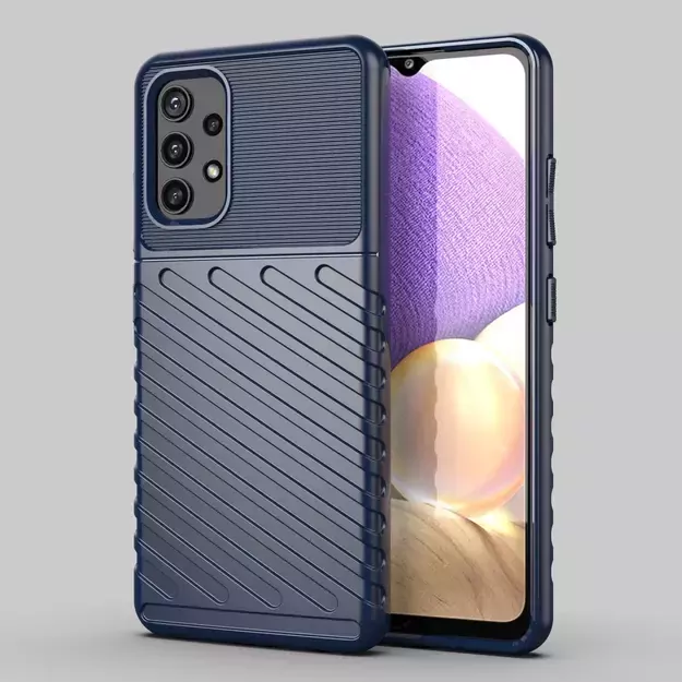 Thunder Case Flexible Tough Rugged Cover TPU Case for Samsung Galaxy A32 5G blue 27