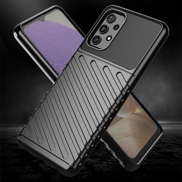 Thunder Case Flexible Tough Rugged Cover TPU Case for Samsung Galaxy A32 5G blue 2