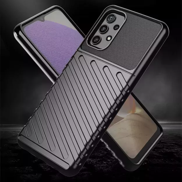 Thunder Case Flexible Tough Rugged Cover TPU Case for Samsung Galaxy A32 5G blue 16
