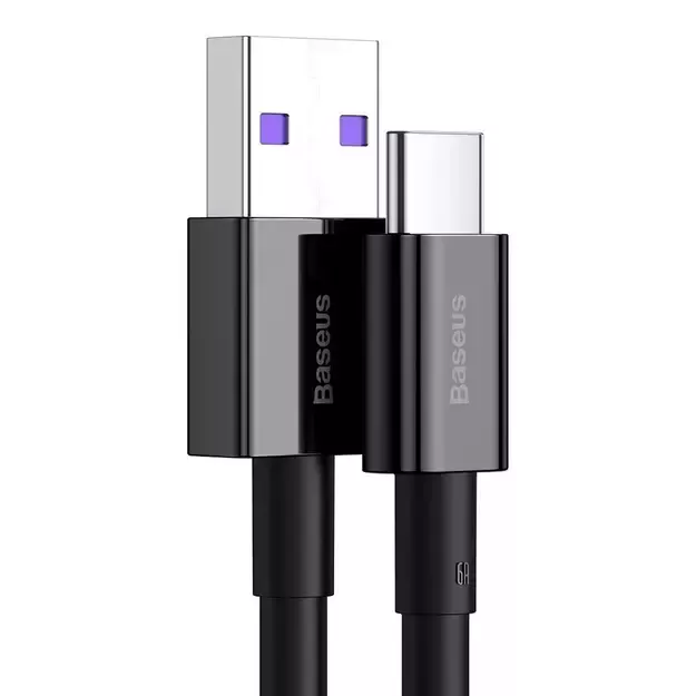 Baseus Superior USB Cable - USB Type C 66 W (11 V / 6 A) Huawei SuperCharge SCP 2 m black (CATYS-A01) 1