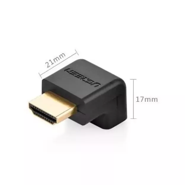 Ugreen HDMI adapter angle connector bottom black (20109) 1