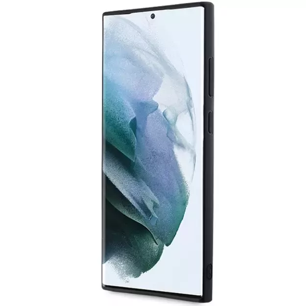 Karl Lagerfeld 3D Rubber Glitter Logo case for Samsung Galaxy S23 Ultra - black 3