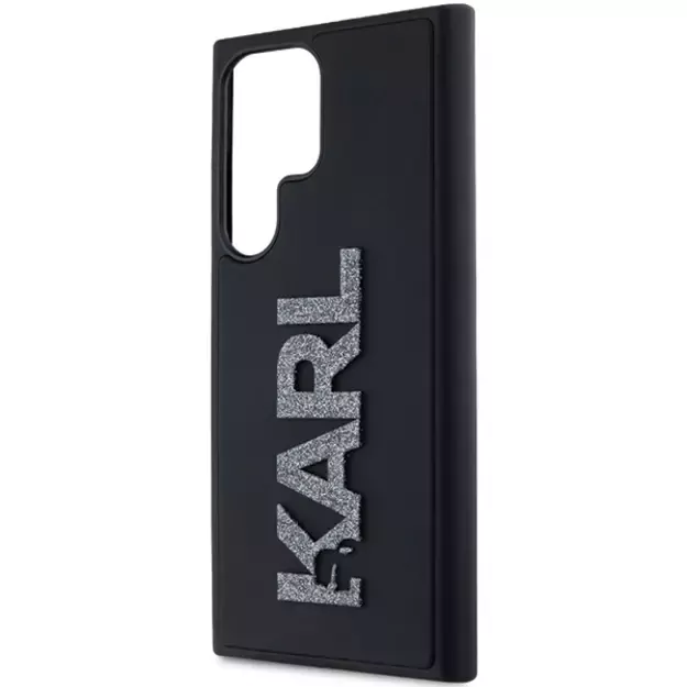 Karl Lagerfeld 3D Rubber Glitter Logo case for Samsung Galaxy S23 Ultra - black 4