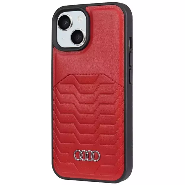 Audi Synthetic Leather case with MagSafe for iPhone 15 / 14 / 13 - red 7