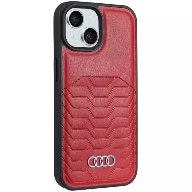 Audi Synthetic Leather case with MagSafe for iPhone 15 / 14 / 13 - red 11