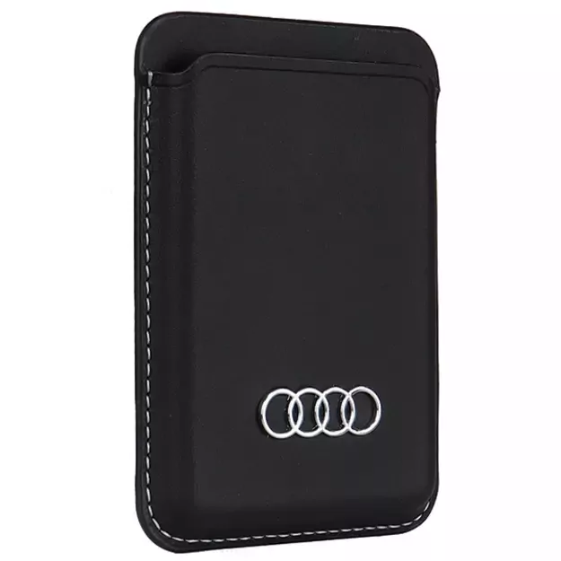 Audi Synthetic Leather magnetic wallet compatible with MagSafe - black 11