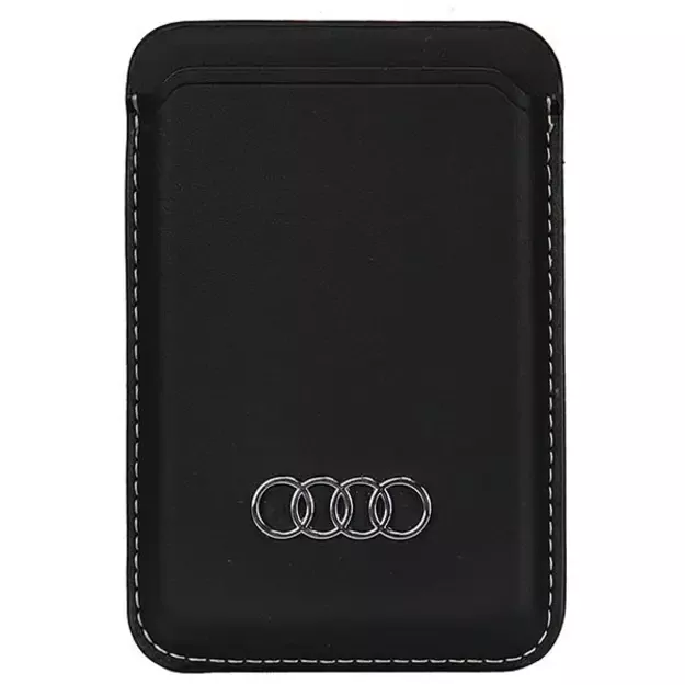 Audi Synthetic Leather magnetic wallet compatible with MagSafe - black