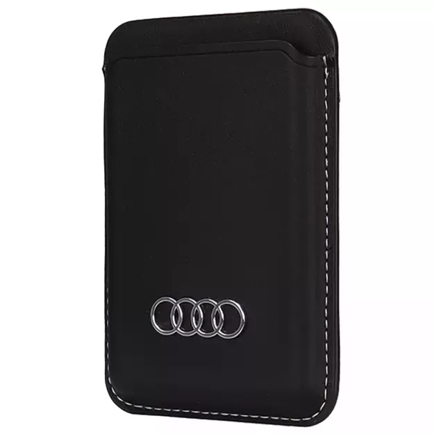 Audi Synthetic Leather magnetic wallet compatible with MagSafe - black 7