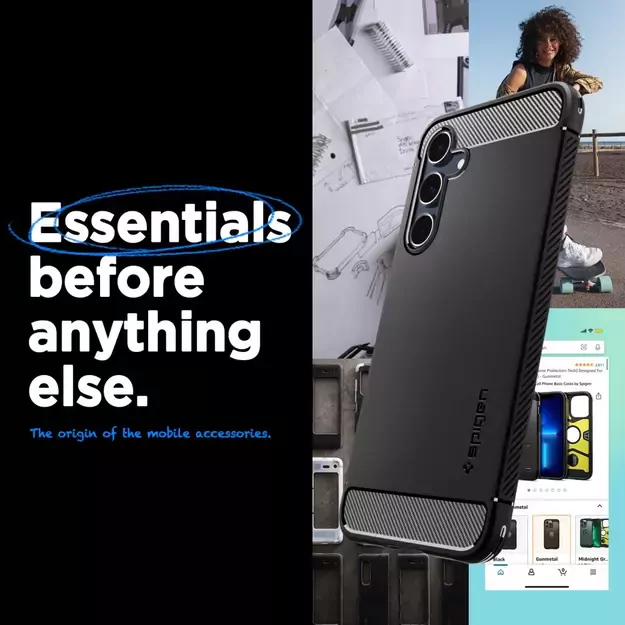 Spigen Rugged Armor Case for Samsung Galaxy A55 5G - Matte Black 11