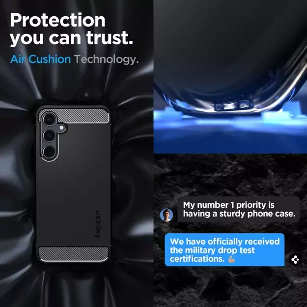 Spigen Rugged Armor Case for Samsung Galaxy A55 5G - Matte Black 14