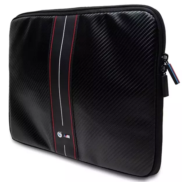 BMW Carbon &amp  Red Stripe sleeve for a 14&quot  laptop - black 1