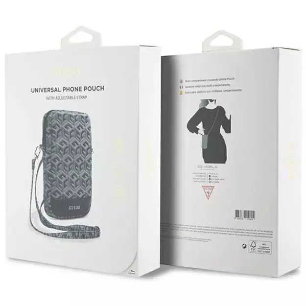 Guess Zip GCube Bottom Stripe phone bag - black 8