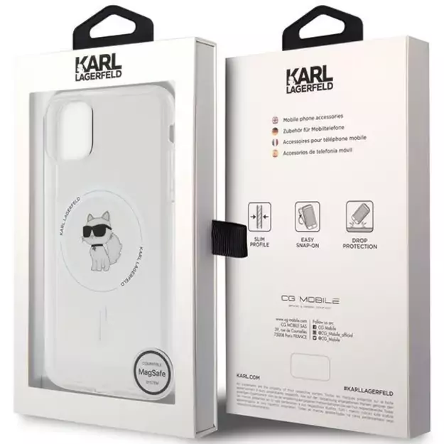 Karl Lagerfeld IML Choupette MagSafe case for iPhone 11 / Xr - transparent 3